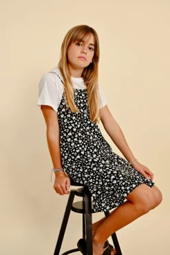Robe en bi-matière, imprimée