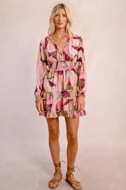 Robe imprimée à taille élastiquée