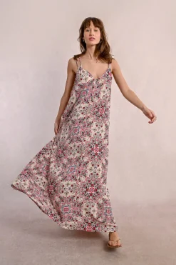 Robe longue à double bretelles