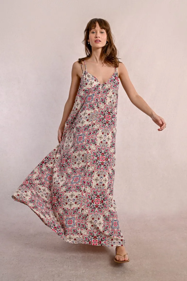 Robe longue à double bretelles
