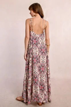 Robe longue à double bretelles