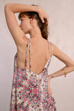 Robe longue à double bretelles