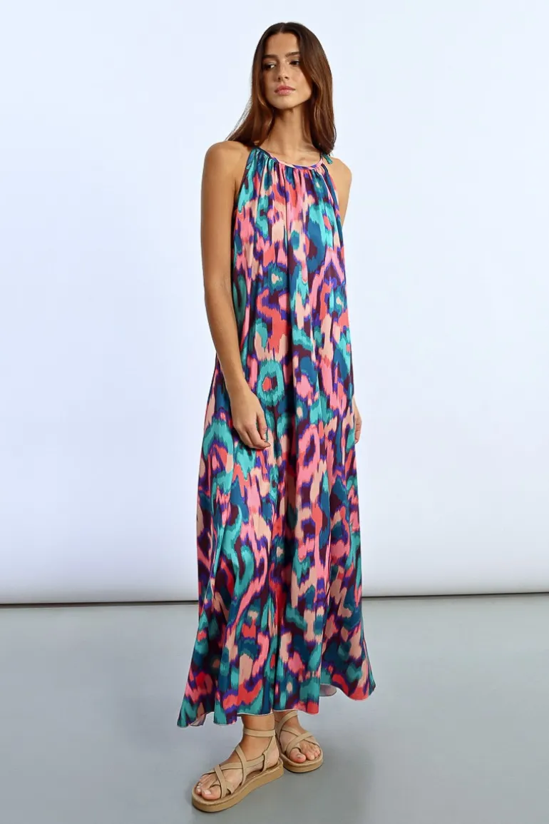 Robe longue à fines bretelles