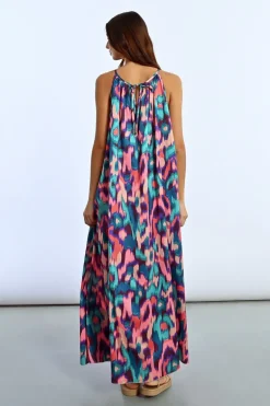 Robe longue à fines bretelles