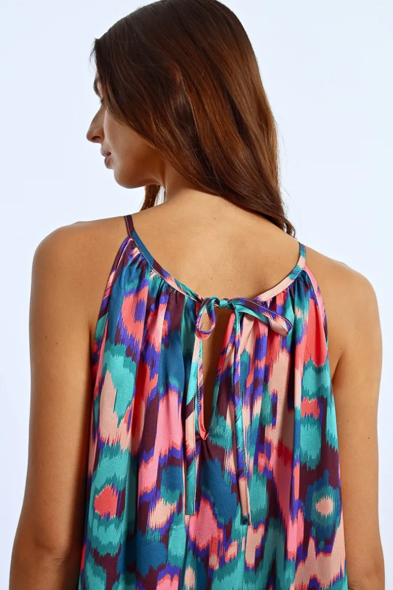 Robe longue à fines bretelles