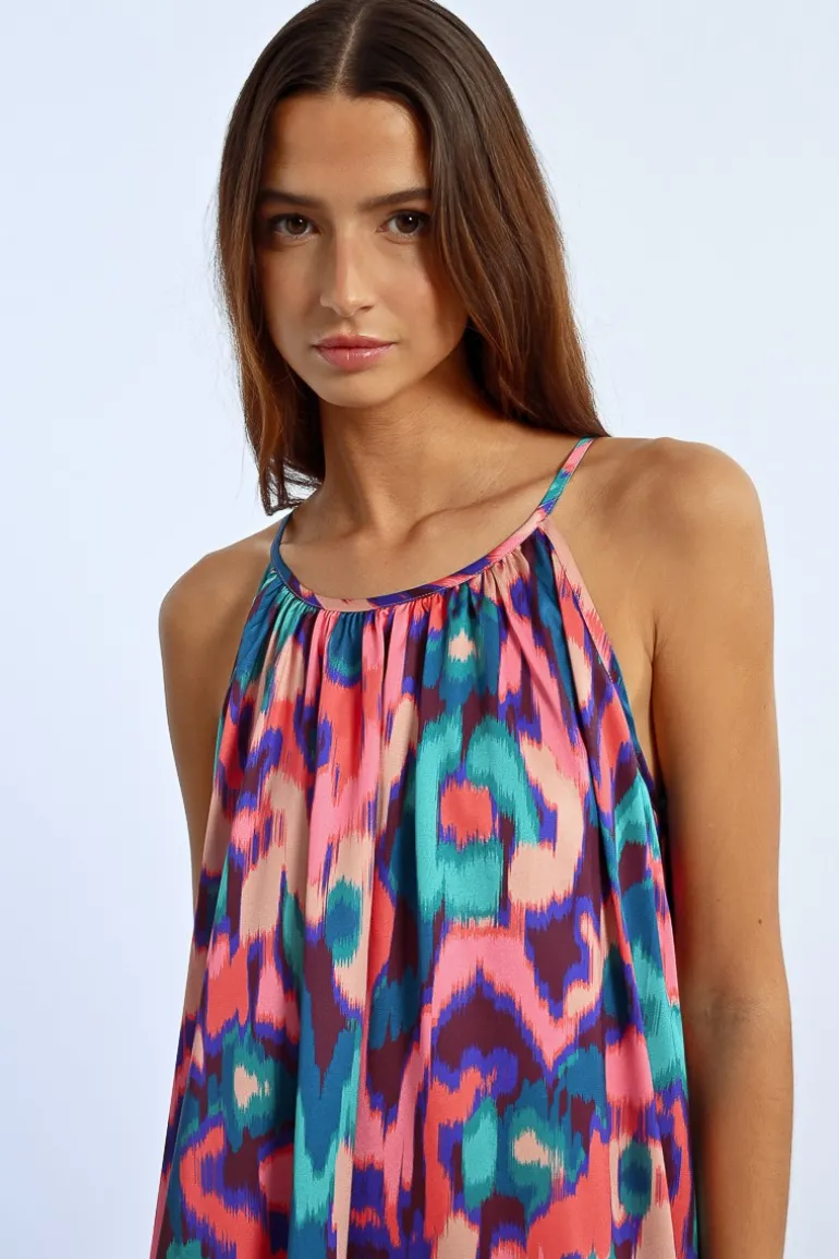 Robe longue à fines bretelles