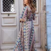 Robe longue à imprimé