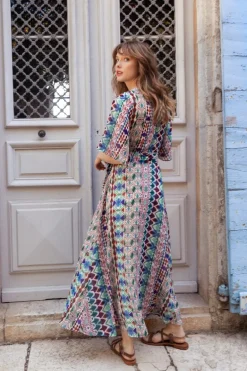 Robe longue à imprimé