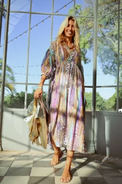Robe longue à imprimé