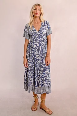 Robe longue à imprimé