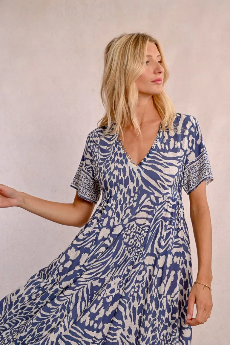 Robe longue à imprimé