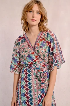 Robe longue à imprimé