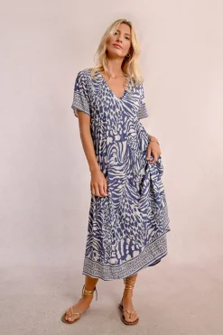 Robe longue à imprimé