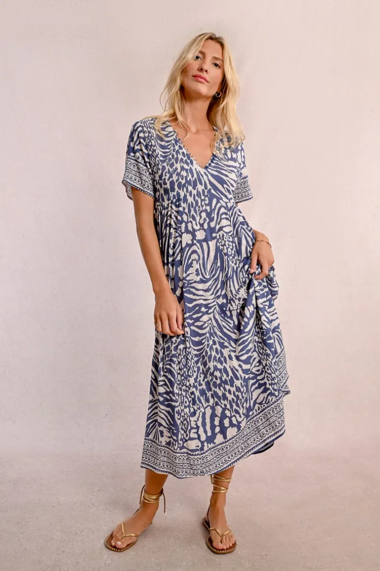 Robe longue à imprimé