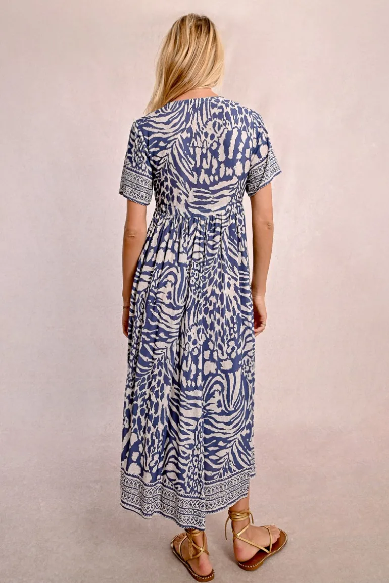 Robe longue à imprimé