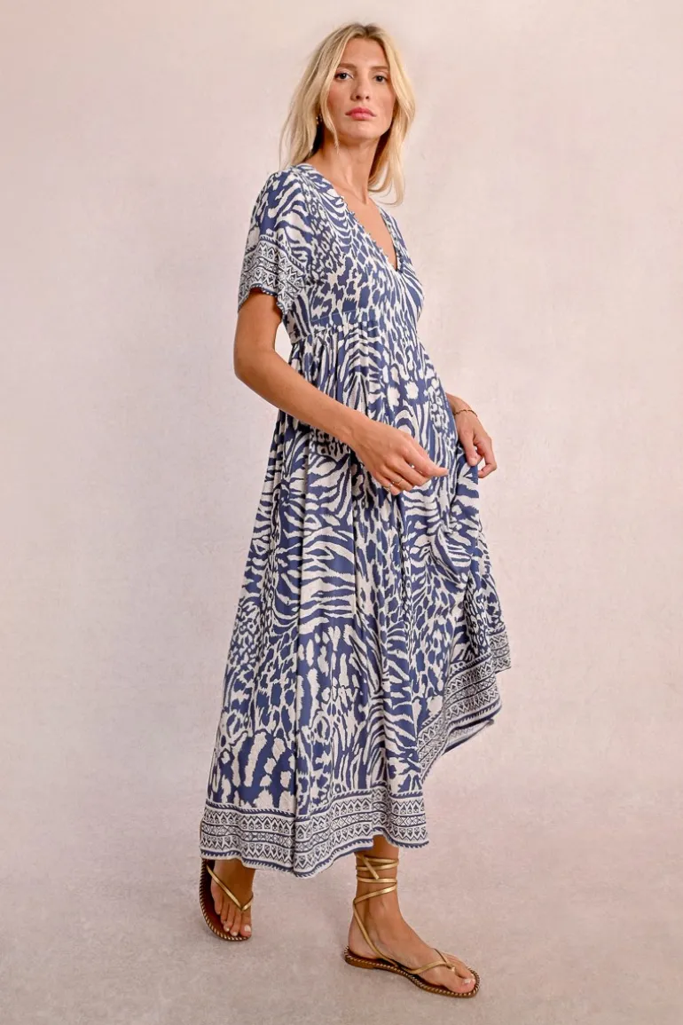 Robe longue à imprimé