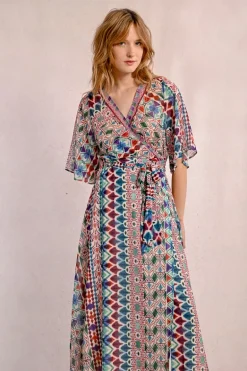 Robe longue à imprimé