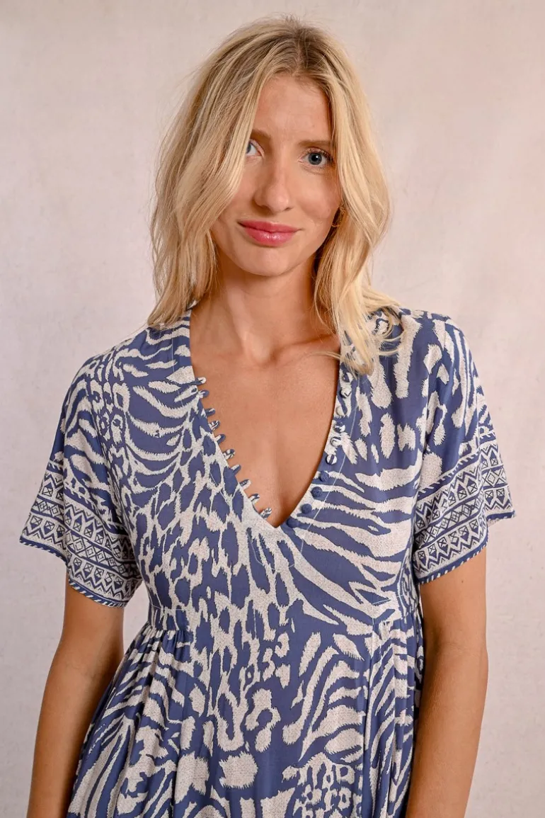 Robe longue à imprimé