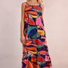 Robe longue à imprimé floral