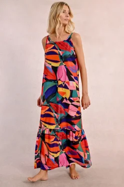 Robe longue à imprimé floral
