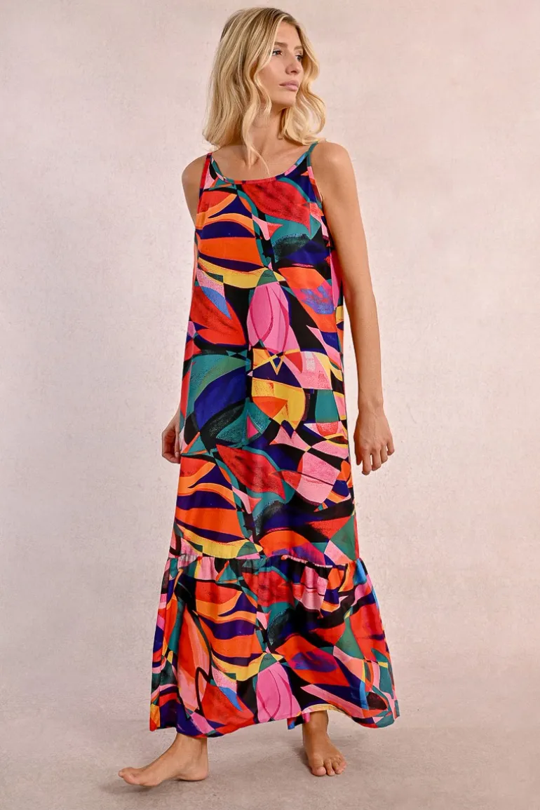Robe longue à imprimé floral