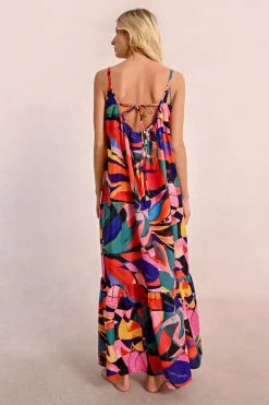 Robe longue à imprimé floral