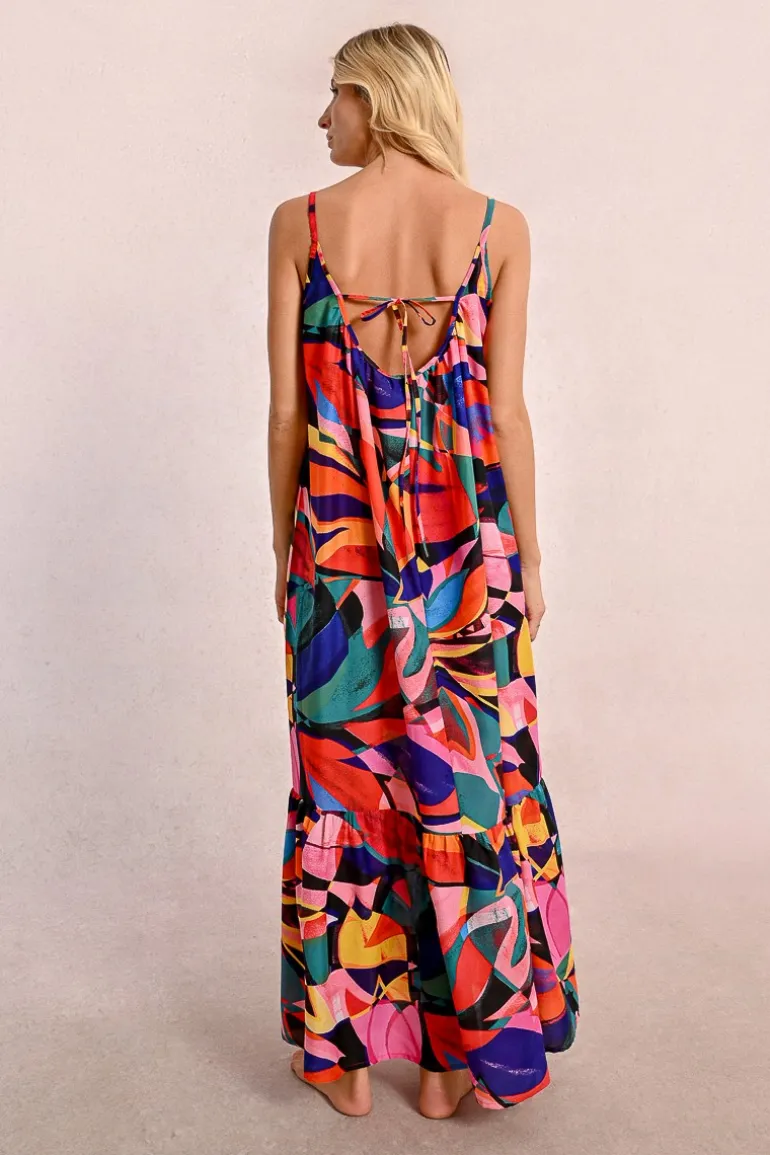Robe longue à imprimé floral