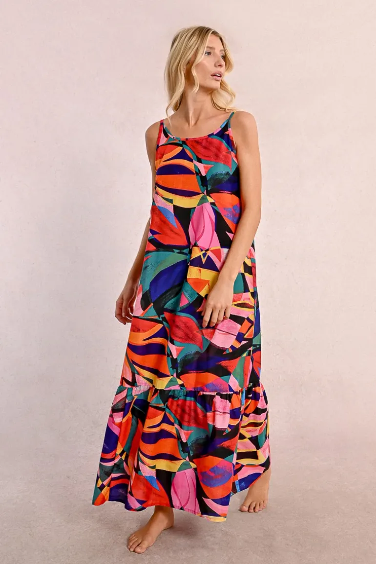 Robe longue à imprimé floral