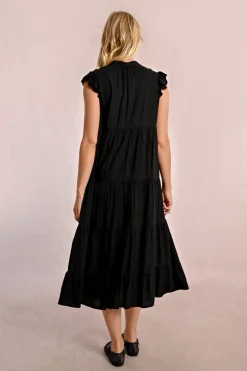 Robe longue à multi-volants