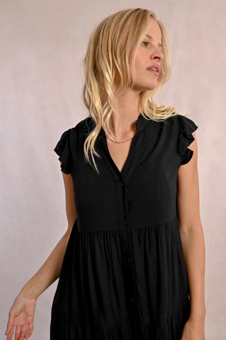 Robe longue à multi-volants