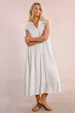 Robe longue à multi-volants