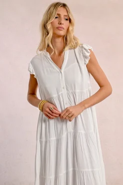 Robe longue à multi-volants