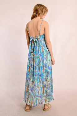 Robe longue, à nouer dans le dos