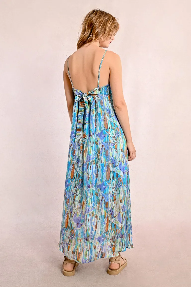 Robe longue, à nouer dans le dos
