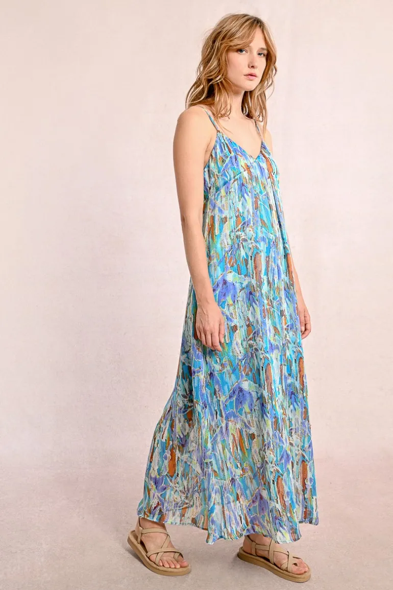 Robe longue, à nouer dans le dos