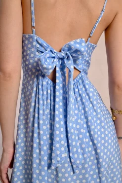 Robe longue à pois