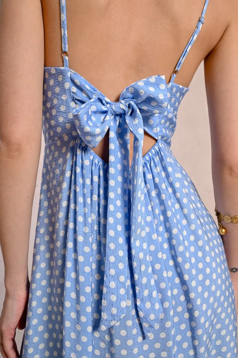 Robe longue à pois