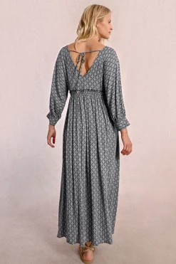 Robe longue à taille élastiquée