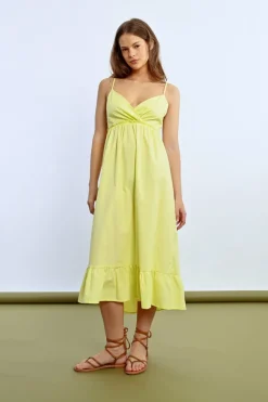 Robe longue à volant
