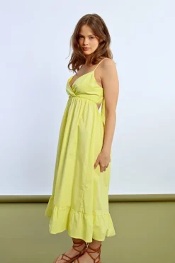 Robe longue à volant