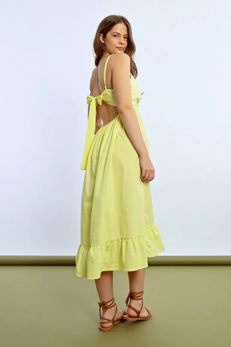 Robe longue à volant