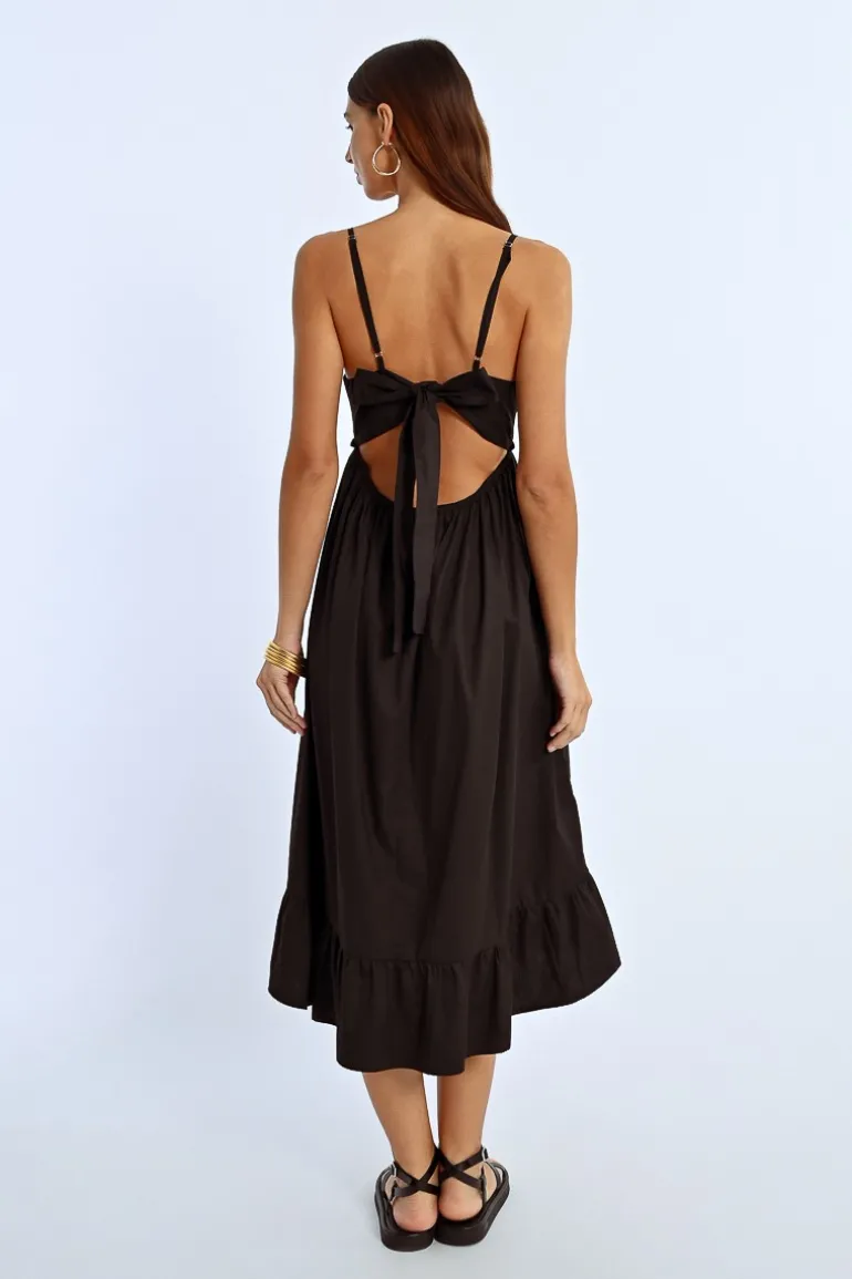 Robe longue à volant