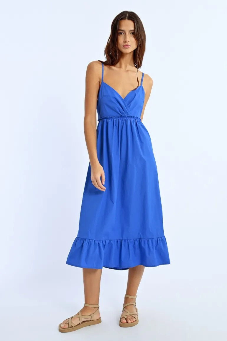 Robe longue à volant