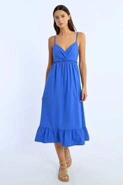Robe longue à volant