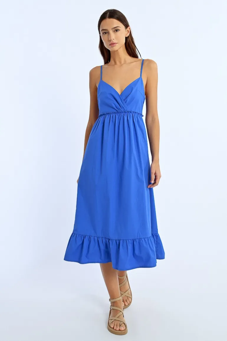 Robe longue à volant
