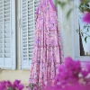 Robe longue à volants