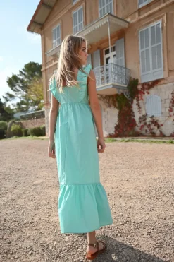 Robe longue à volants