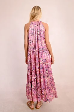 Robe longue à volants