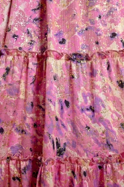 Robe longue à volants