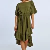 Robe longue asymétrique